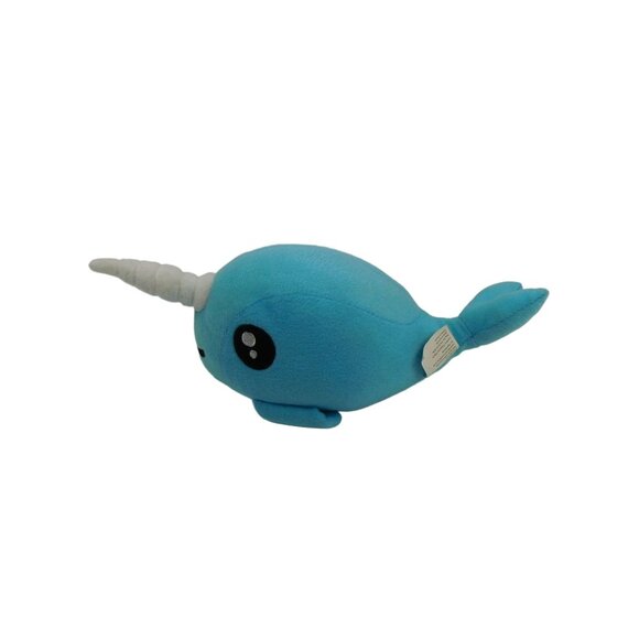 Peek A Boo Turquoise Narwhal 8" Stuffed Plush Animal Whale Unicorn toy - Picture 3 of 7